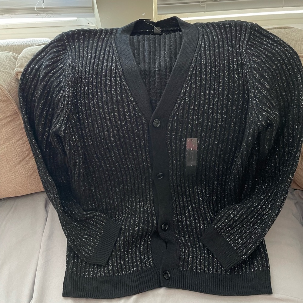 Metallic Knit Cardigan